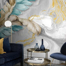 Papier peint feuillage tete de lit