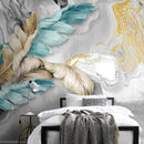 Papier peint feuillage tete de lit