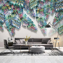 Papier peint feuillage tropical vert