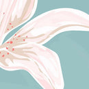 Papier peint fleuri bleu et rose