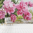 Papier peint grosse fleur rose