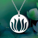 Pendentif fleur de lotus argent