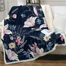 Plaid couverture coton fleurie