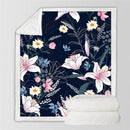 Plaid couverture coton fleurie