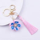 Porte-clé fleur en tissus