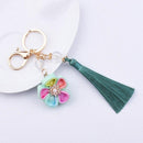 Porte-clé fleur multicolore