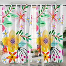 Rideau fleurs multicolore