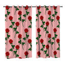 Rideau rose rouge