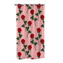 Rideau rose rouge