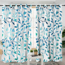 Rideaux fleurs bleues