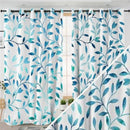 Rideaux fleurs bleues