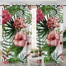 Rideaux fleurs tropicales