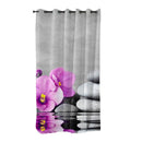 Rideaux galets orchidées