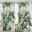 Rideaux imprimés de motifs bambous