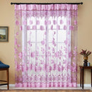 Rideaux roses imprimés fleuris