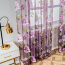 Rideaux voilage fleurs