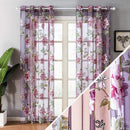 Rideaux voilage fleurs