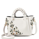 Sac cabas fleurs brodées