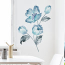Sticker fleur bleue