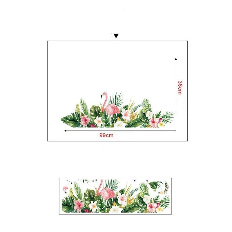 Sticker fleurs exotiques