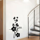 Sticker fleurs noires