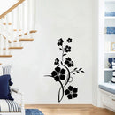 Sticker fleurs noires