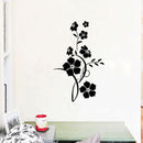 Sticker fleurs noires