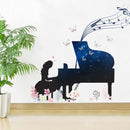 Sticker piano fleur