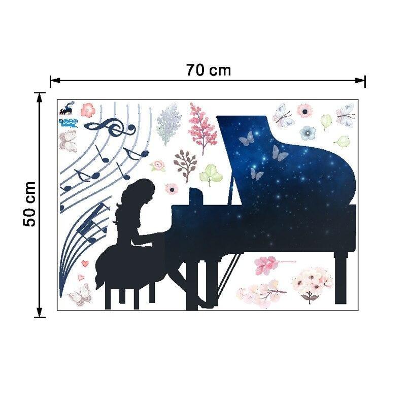 Sticker piano fleur