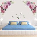 Stickers deco fleur rose