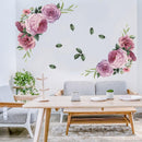 Stickers deco fleur rose