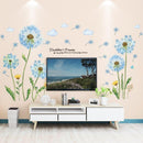 Stickers fleurs bleues