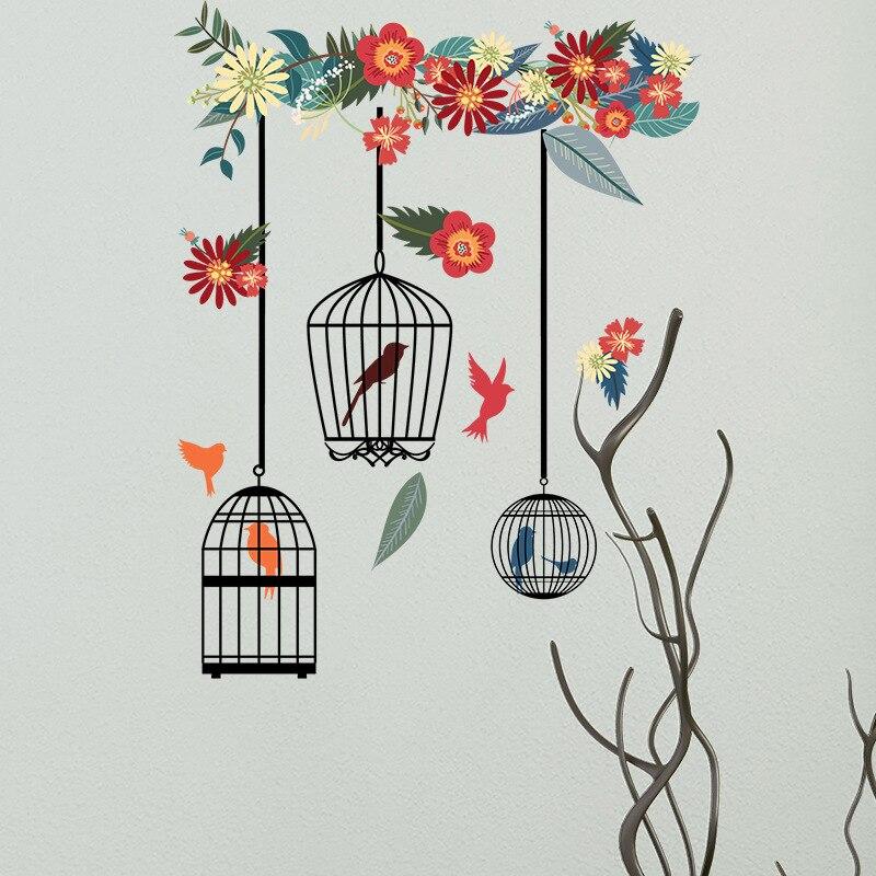Stickers fleurs et oiseaux
