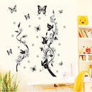 Stickers fleurs et papillons