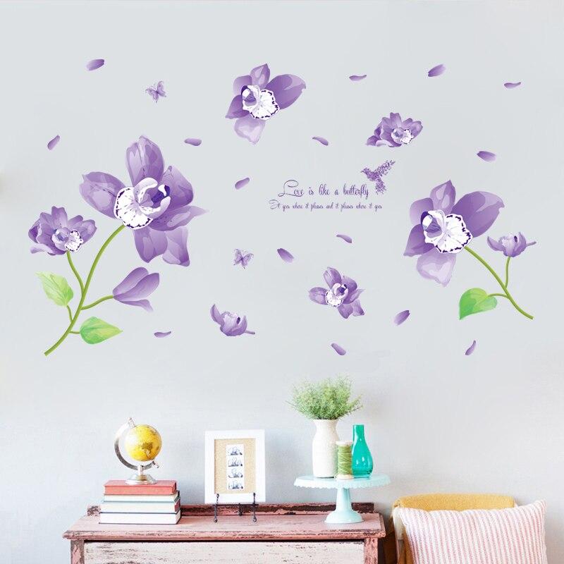 Stickers Fleurs Violettes
