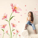 Stickers muraux fleurs roses