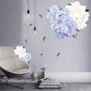 Stickers pivoine bleue & Blanche