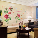 Stickers roses rouges