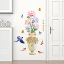Stickers vase fleurs