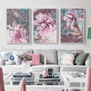 Tableau fleur abstrait