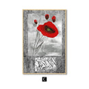 Tableau fleur coquelicot