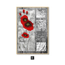 Tableau fleur coquelicot