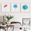 Tableau fleur peint a la main