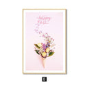 Tableau fleur rose pale