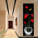 Tableau fleur vertical