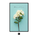 Tableau fleurs blanches et roses