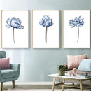 Tableau fleurs bleues