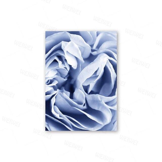 Tableau fleurs bleues