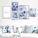 Tableau fleurs bleues