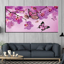 Tableau fleurs et papillons